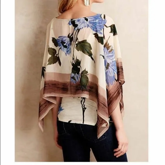 Anthropologie Tiny floral flowing top - Picture 2 of 7